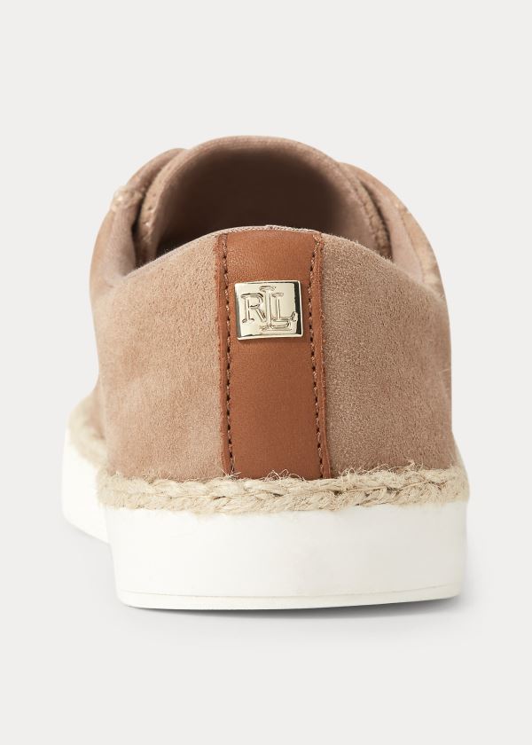 Ralph Lauren Jaycee Semišové Sneakers Hnědožlutý | dmRqv84K