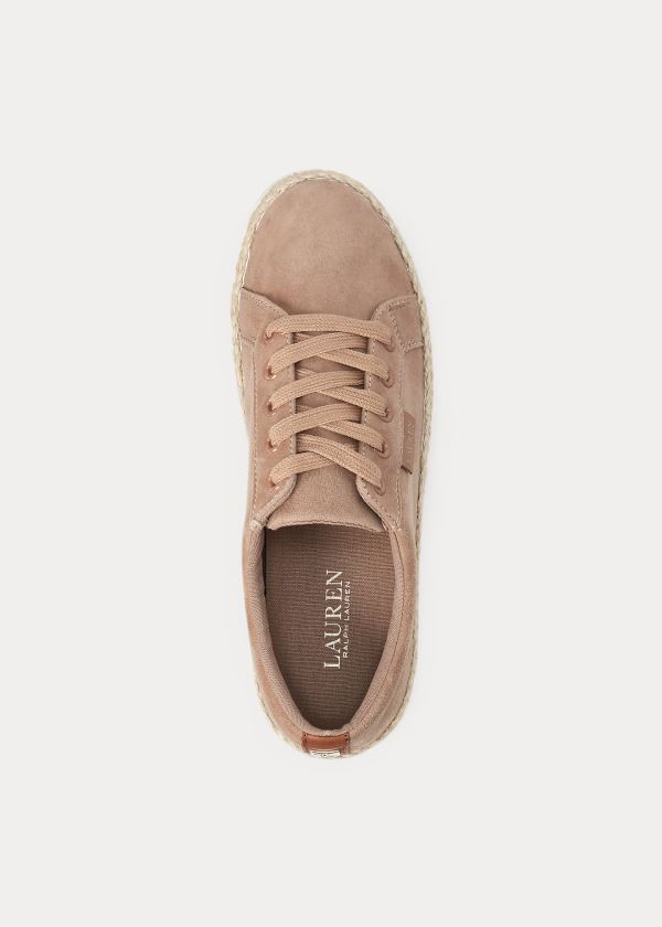 Ralph Lauren Jaycee Semišové Sneakers Hnědožlutý | dmRqv84K