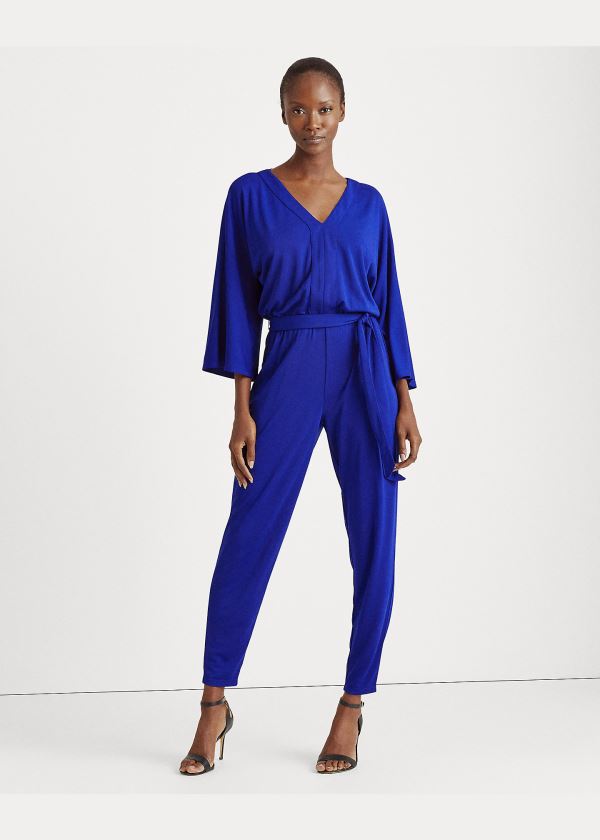 Ralph Lauren Jersey Dolman-Sleeve Jumpsuit Královská Modrá Blankyt | X34f57Nt