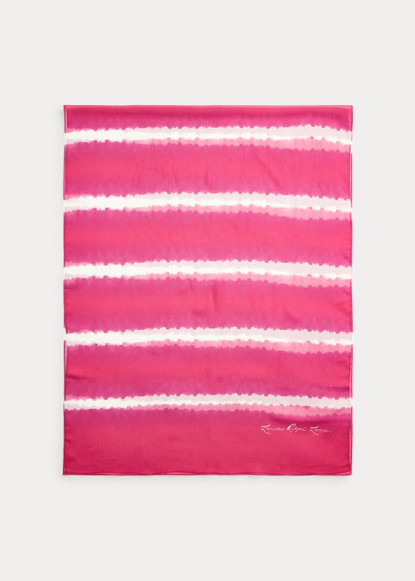 Ralph Lauren Julia Crinkle Chiffon Scarf Světle Fuchsie | ptw4EOY9