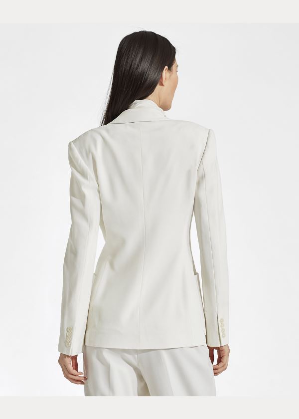 Ralph Lauren Katherine Wool Crepe Jacket Krém | wDnLarEe