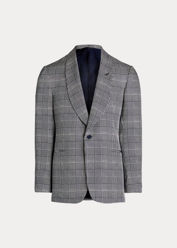 Ralph Lauren Kent Handmade Silk Jacket Blankyt Bílé | l6314j9K