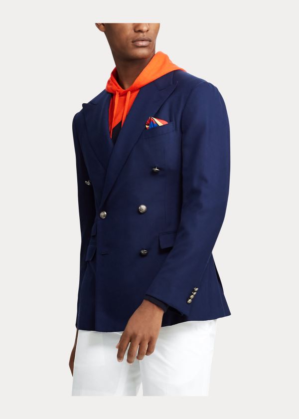 Ralph Lauren Kent Handmade Twill Blazer Tmavě Blankyt | JbafQQJm