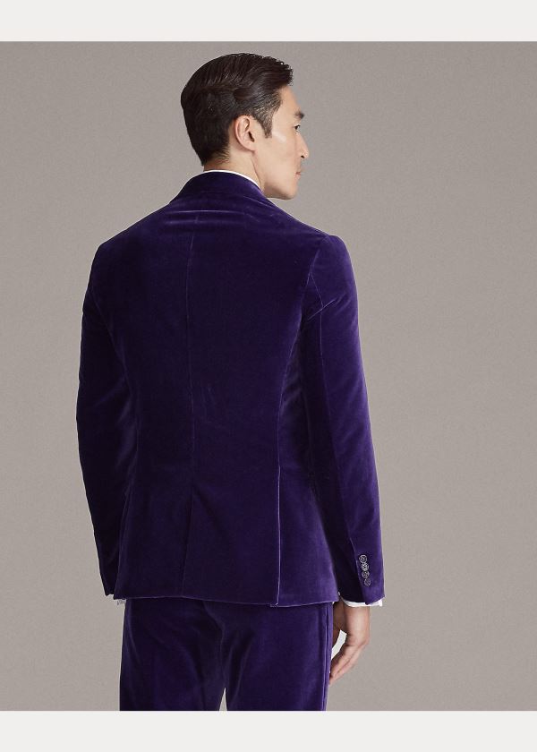 Ralph Lauren Kent Velvet Dinner Jacket Fialové | YkPD7mqb