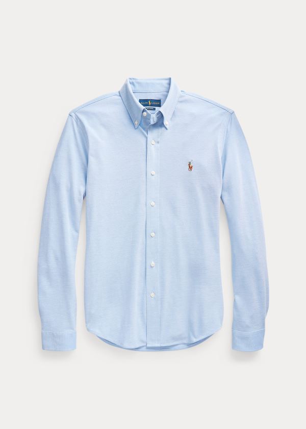 Ralph Lauren Knit Oxford Shirt Blankyt Bílé | bXskktvo