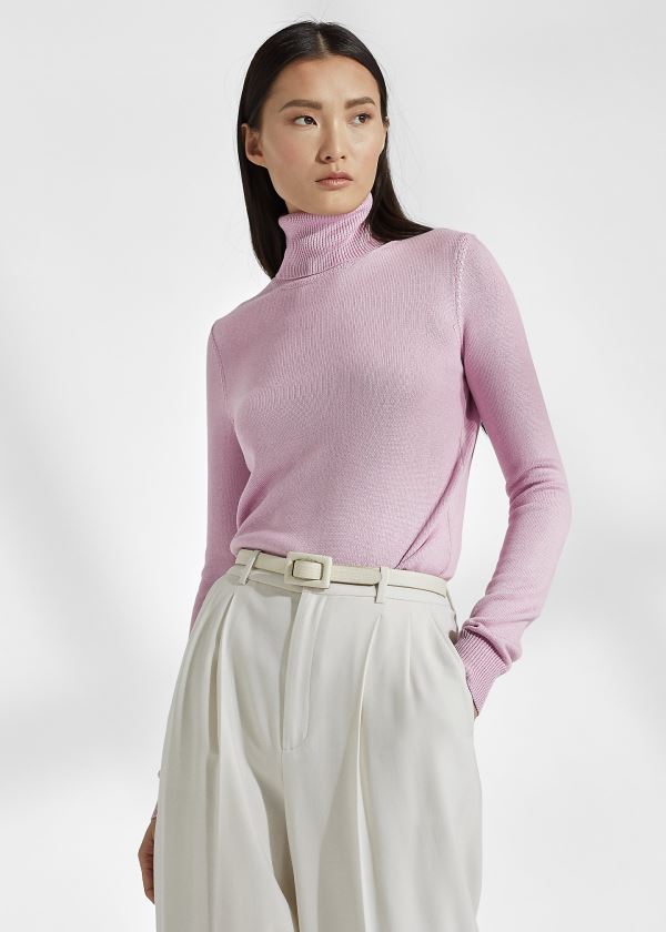 Ralph Lauren Lacquered Turtleneck Svetrové Fialové | DwmcDYAF