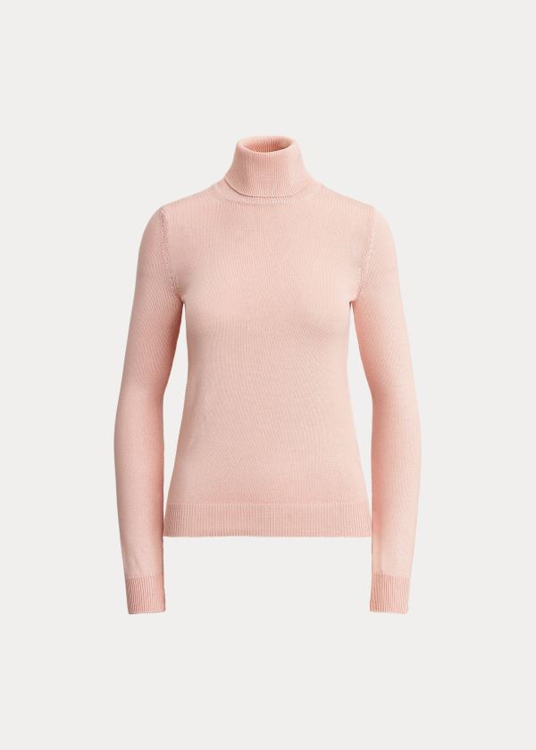 Ralph Lauren Lacquered Turtleneck Svetrové Světle Růžové | hjIZ0aPH