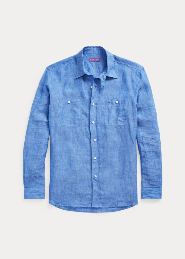 Ralph Lauren Linen Chambray Shirt Blankyt | Zt21EMEj