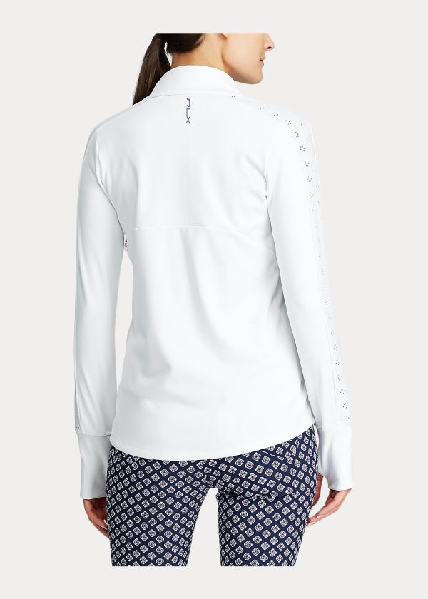 Ralph Lauren Long-Sleeve Golfové Full-Zip Bílé | PK8jnhHG