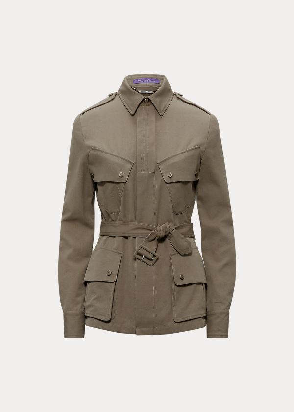 Ralph Lauren Lydie Belted Platene Jacket Zelene | gXgYC2NS