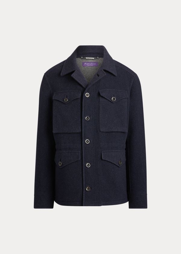 Ralph Lauren Mapleton Merino Wool Jacket Tmavě Blankyt Šedé | IPsSHV3T