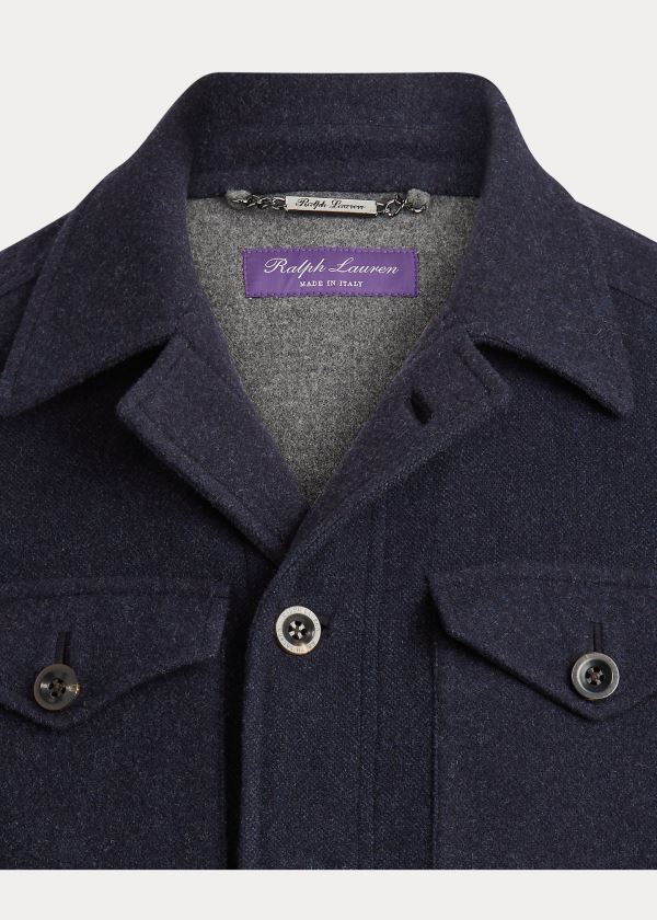 Ralph Lauren Mapleton Merino Wool Jacket Tmavě Blankyt Šedé | IPsSHV3T