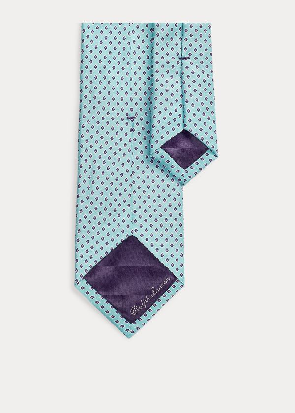 Ralph Lauren Micro-Diamond Silk Tie Tyrkysové | RiyjmiwT