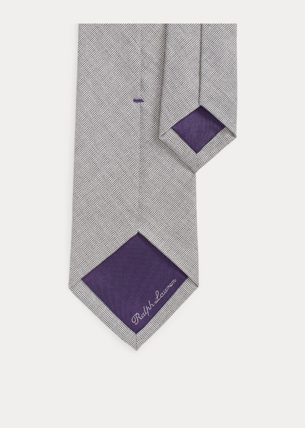 Ralph Lauren Mini-Tick-Weave Tie Šedé Krém | osX24mNx