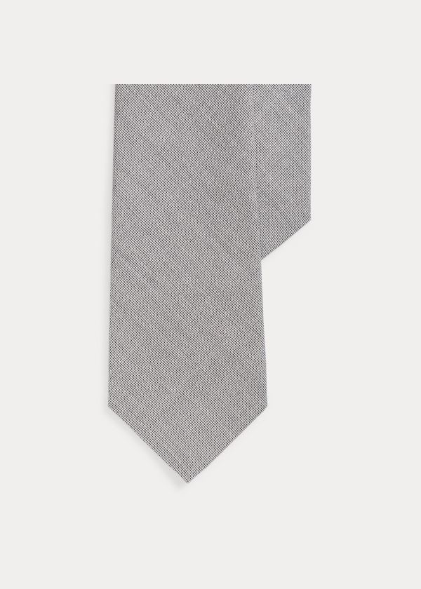 Ralph Lauren Mini-Tick-Weave Tie Šedé Krém | osX24mNx