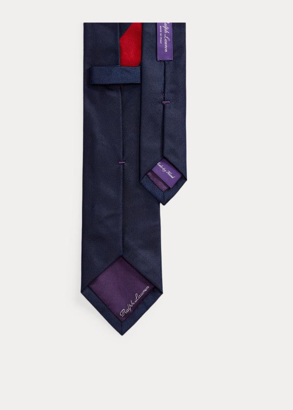 Ralph Lauren Naval Silk Club Tie Tmavě Blankyt Červené | uEGPnHcG