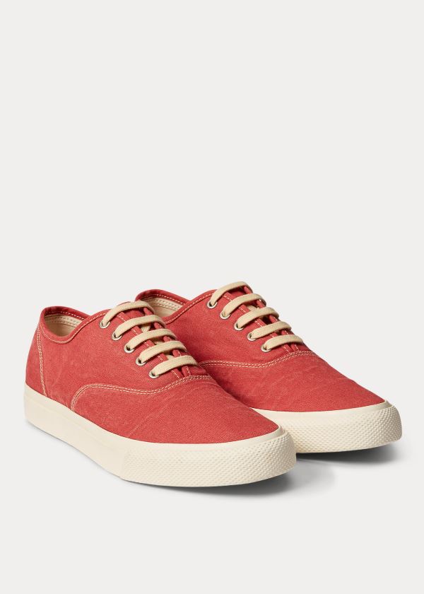 Ralph Lauren New Norfolk Platene Sneakers Červené | vSDTVsc2