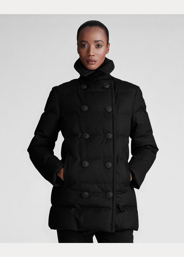 Ralph Lauren Nigel Virgin Wool Down Coat Černé | x2sYcUmh