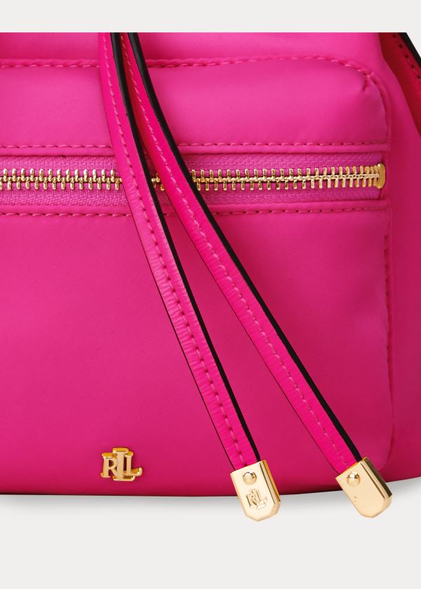 Ralph Lauren Nylon Mini Debby II Bag Tmavě Fuchsie | IZnzhO3S