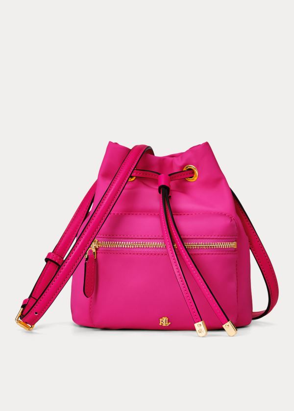 Ralph Lauren Nylon Mini Debby II Bag Tmavě Fuchsie | IZnzhO3S