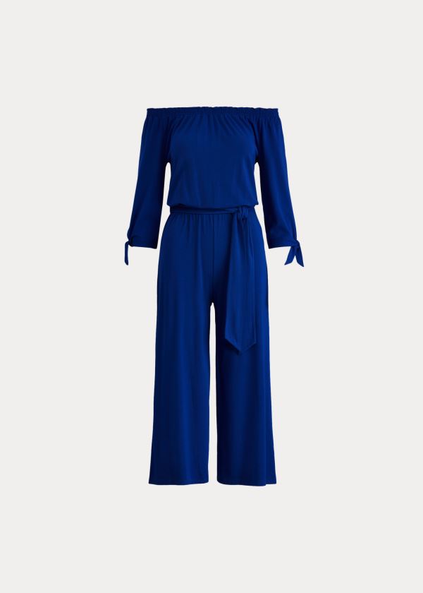 Ralph Lauren Off-the-Shoulder Jumpsuit Královská Modrá Blankyt | Jkwljpbs