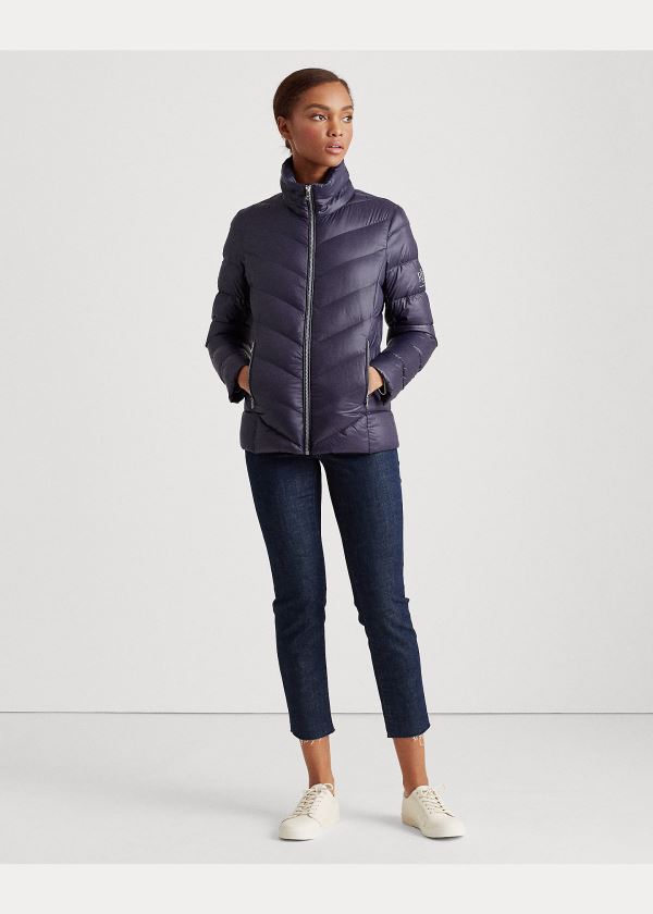 Ralph Lauren Packable Mockneck Coat Tmavě Blankyt | ucvK5hLN