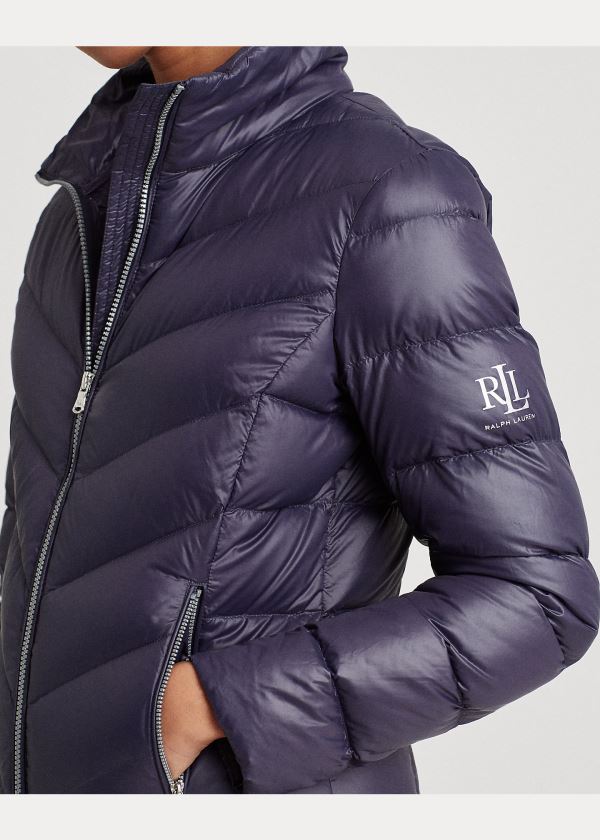 Ralph Lauren Packable Mockneck Coat Tmavě Blankyt | ucvK5hLN