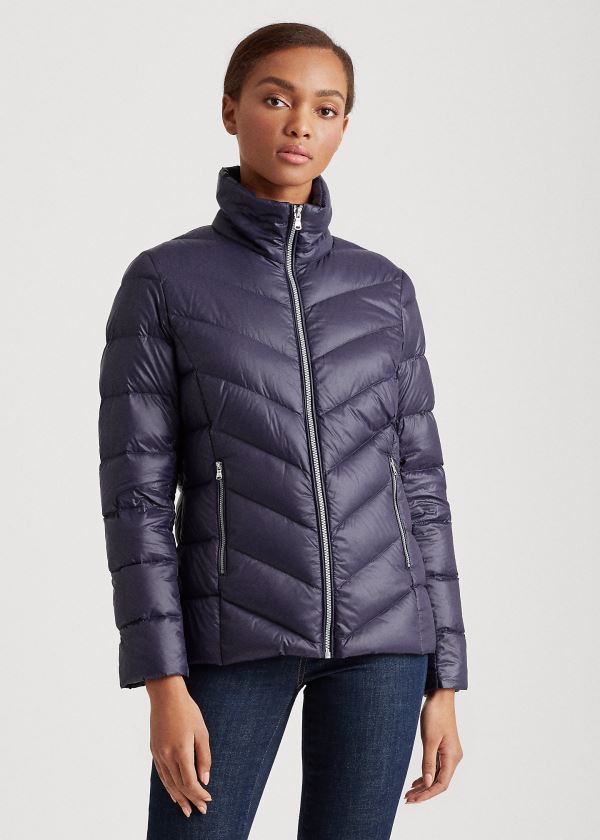 Ralph Lauren Packable Mockneck Coat Tmavě Blankyt | ucvK5hLN