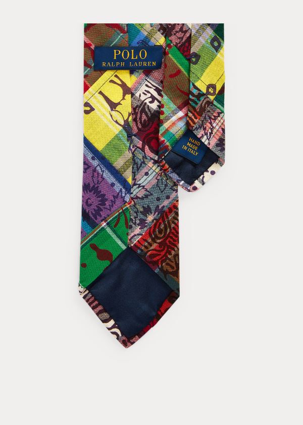 Ralph Lauren Patchwork-Print Narrow Tie Viacfarebný | hmFpnKGe