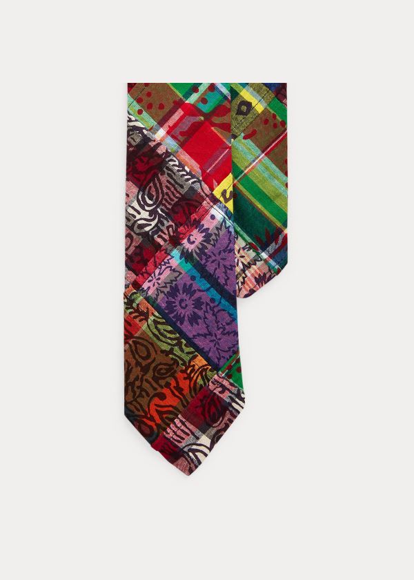 Ralph Lauren Patchwork-Print Narrow Tie Viacfarebný | hmFpnKGe