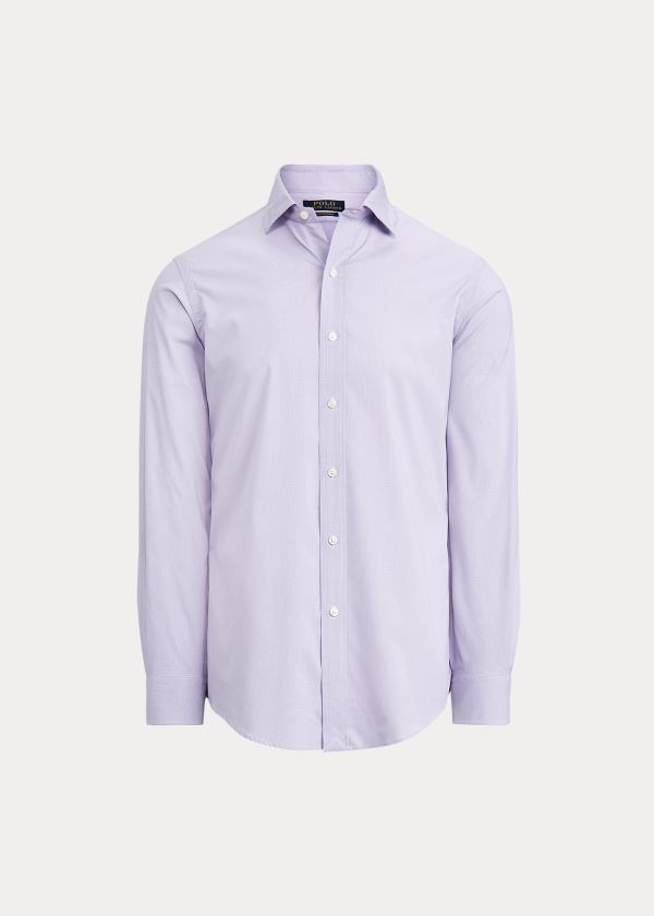 Ralph Lauren Performance Stretch Shirt Světle Fialové Bílé | lehM5YhE