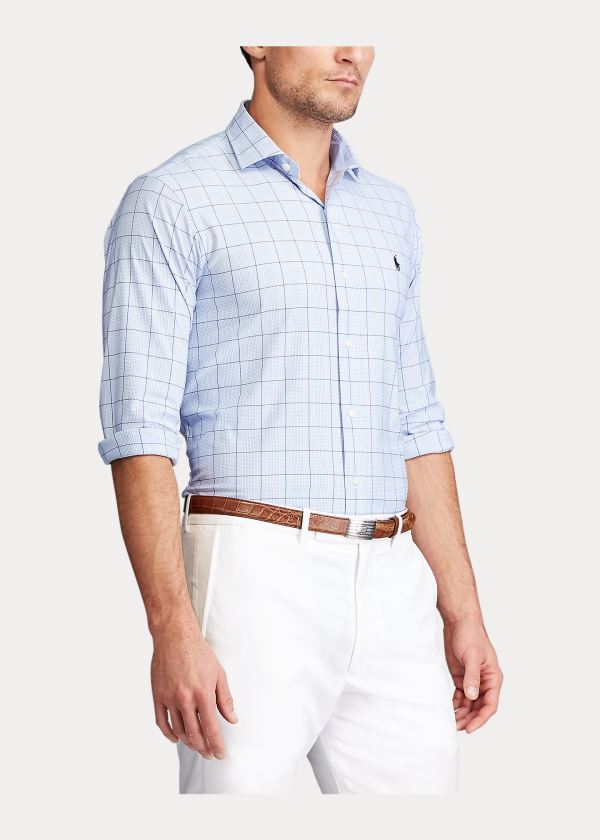 Ralph Lauren Performance Twill Shirt Blankyt Tmavě Blankyt | aA3LnV5K