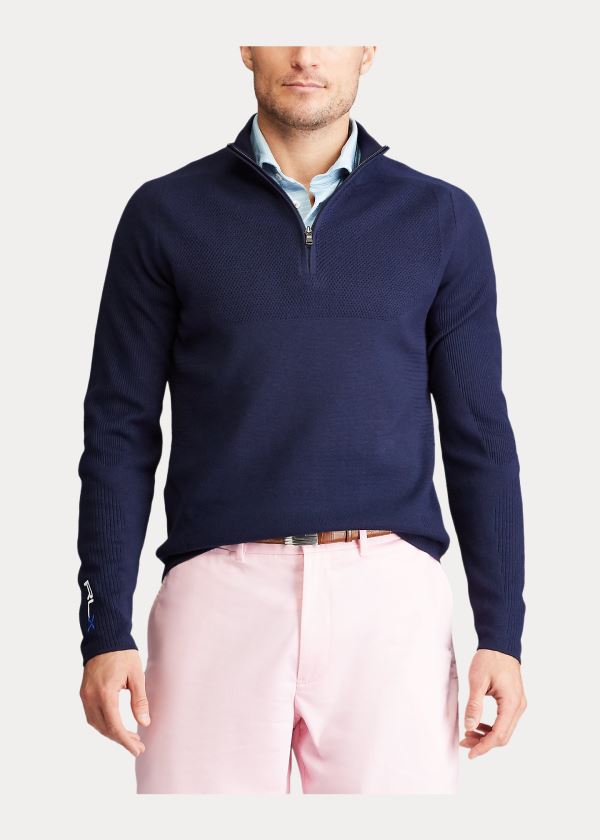 Ralph Lauren Performance Wool-Blend Svetrové Tmavě Blankyt | wZj5dkm0