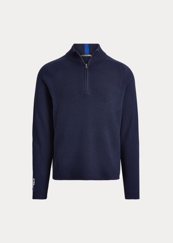 Ralph Lauren Performance Wool-Blend Svetrové Tmavě Blankyt | wZj5dkm0