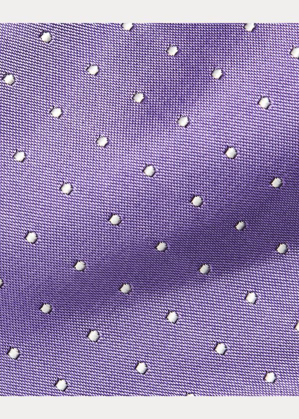 Ralph Lauren Pin Dot Peau de Soie Tie Fialové | 0YXkhQoq