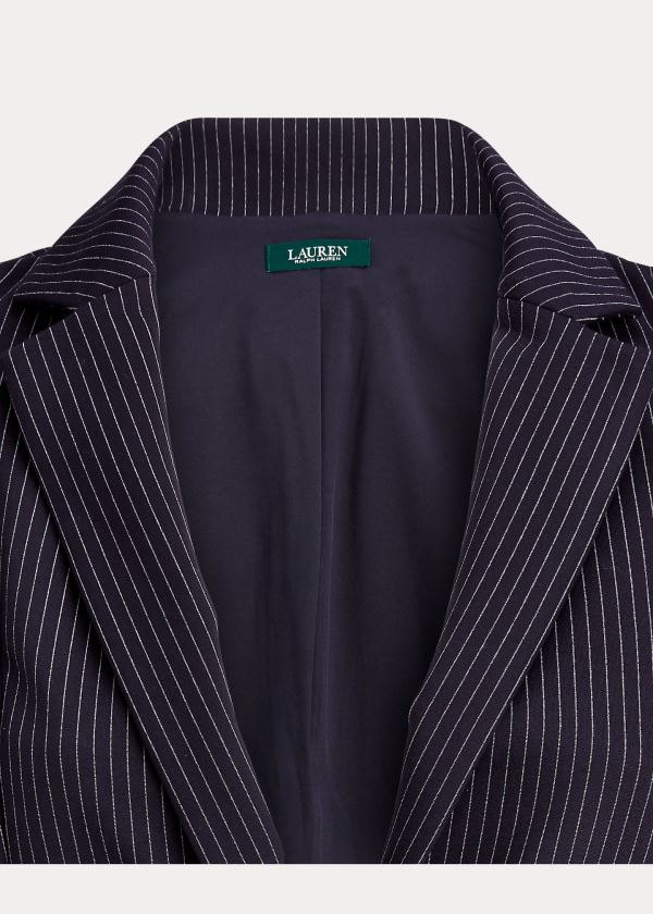 Ralph Lauren Pinstripe Ponte Jacket Tmavě Blankyt Viacfarebný | 1IUdvg5x