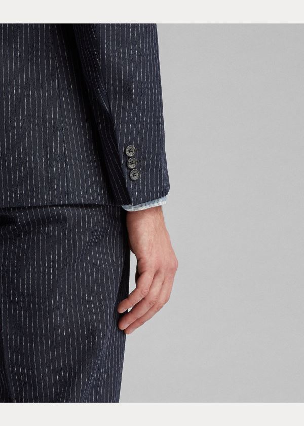 Ralph Lauren Pinstripe Suit Jacket Indigo | 5OORFEAS