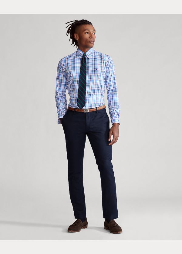 Ralph Lauren Plaid Performance Twill Shirt Růžové Blankyt Viacfarebný | 2DR20TCf