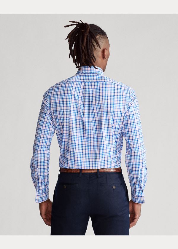 Ralph Lauren Plaid Performance Twill Shirt Růžové Blankyt Viacfarebný | 2DR20TCf