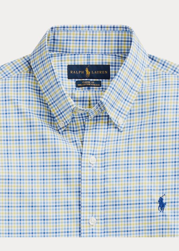 Ralph Lauren Plaid Poplin Shirt Blankyt Žluté Viacfarebný | BarAtWaO