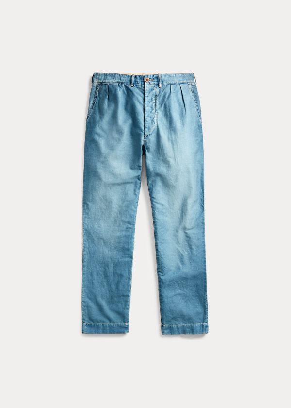 Ralph Lauren Pleated Indigo Moleskin Pant Indigo | OVn8VSId