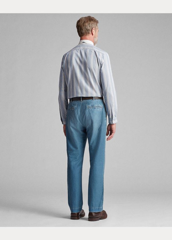 Ralph Lauren Pleated Indigo Moleskin Pant Indigo | OVn8VSId