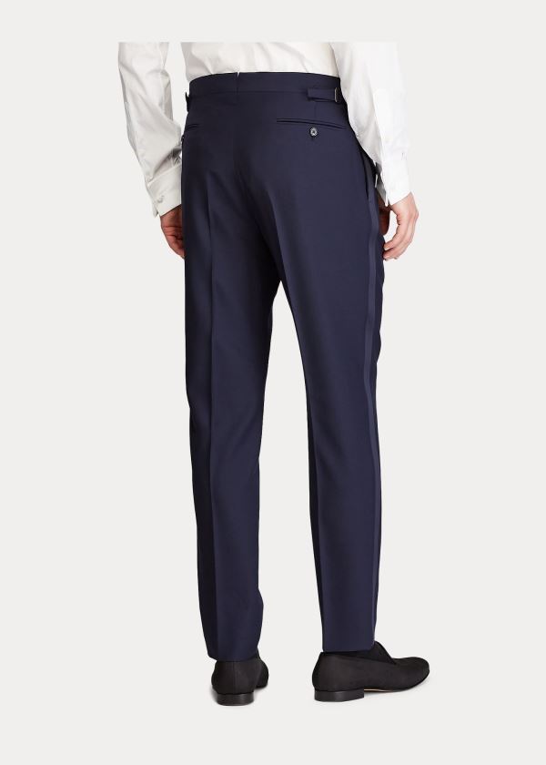 Ralph Lauren Pleated Tuxedo Trouser Tmavě Blankyt | akJvLN3V