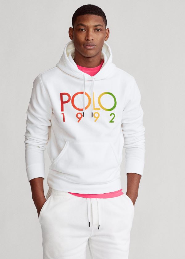 Ralph Lauren Polo 1992 Fleece Hoodie Bílé | 8Hm1K19L