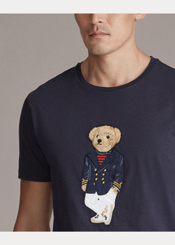 Ralph Lauren Polo Bear Jersey T-Shirt Tmavě Blankyt | HjPpwmsC