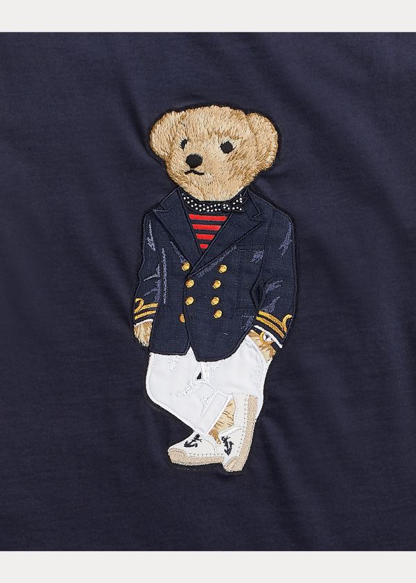 Ralph Lauren Polo Bear Jersey T-Shirt Tmavě Blankyt | HjPpwmsC