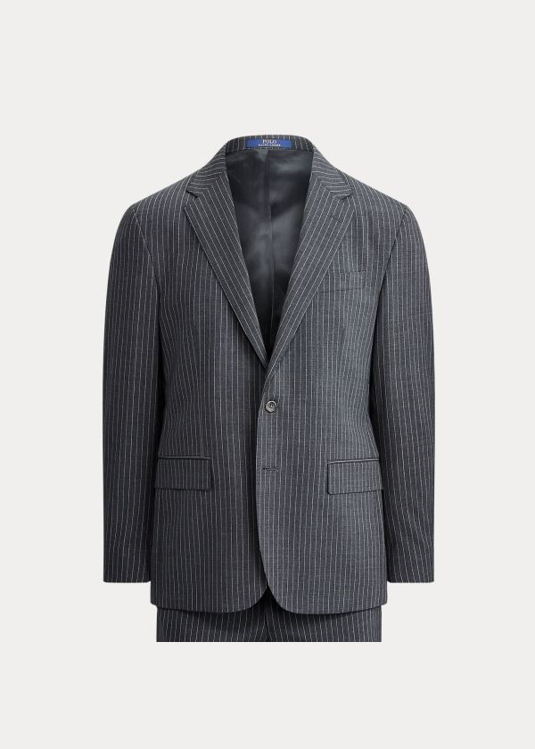 Ralph Lauren Polo Dot-Stripe Stretch Suit Šedé | vzjdQwiU