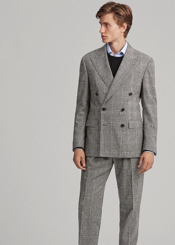 Ralph Lauren Polo Glen Plaid Twill Suit Šedé Krém | th7Ll9Pw