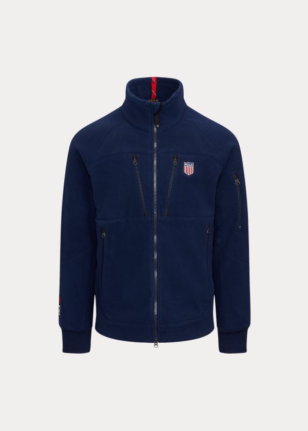 Ralph Lauren Polo Shield Fleece Jacket Tmavě Blankyt | HKdcuKRP