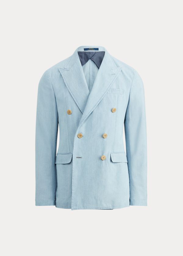 Ralph Lauren Polo Soft Chambray Sportovní Coat Světle Blankyt | viIrZ1rl